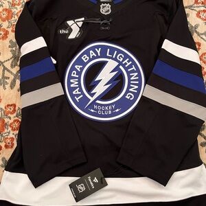 Fanatics Black and Blue Tampa Bay Lightning Jersey